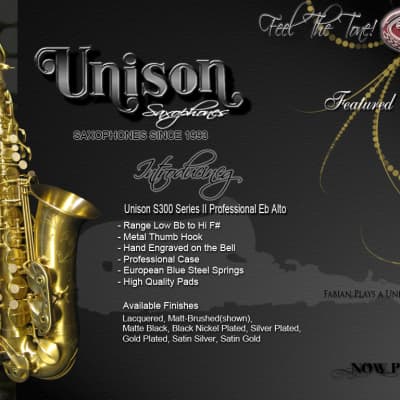 Unison S300 series ii Professional Alto Sax, saxophone, LOOK! | Reverb