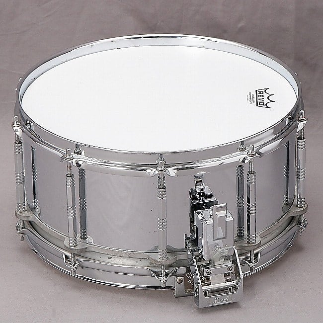 Pearl S-814D Free-Floating Steel 14x6.5" Snare Drum (1st Gen) 1983 - 1991 image 3