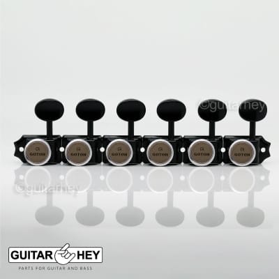 NEW Gotoh SD91-05M MGT Locking Tuners STAGGERED 6 in line LEFT-HANDED - BLACK image 2