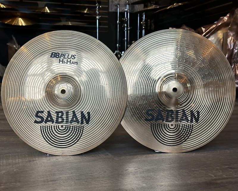 Used Sabian B8 Plus Hi Hat Cymbals 14" Reverb