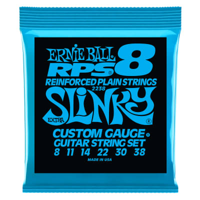 Ernie Ball 2238 RPS Reinforced Extra Slinky Electric Guitar Strings 8-38 image 1