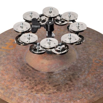 Meinl Percussion Headliner Series Hi-Hat Tambourine With Double Row Steel Jingles 5" (HTHH2BK) image 6