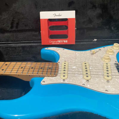Fender Stratocaster/strat/st  6.5# PC Miami Blue Roasted Maple Neck Fender 57/62 Pickups image 9