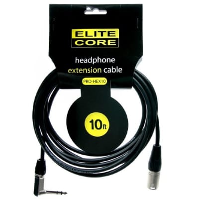 Elite Core PROHEX-CORE-10 10' Pro Headphone Extension Cable with Remote Volume Control Beltpack image 2