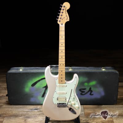 2021 Fender MIM Deluxe Stratocaster HSS VegaTrem w/ Case - Blizzard Pearl image 1