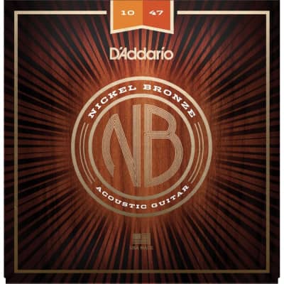 D’addario NB1047 Nickel Bronze extra light Acoustic Guitar Strings - 10-47 image 2