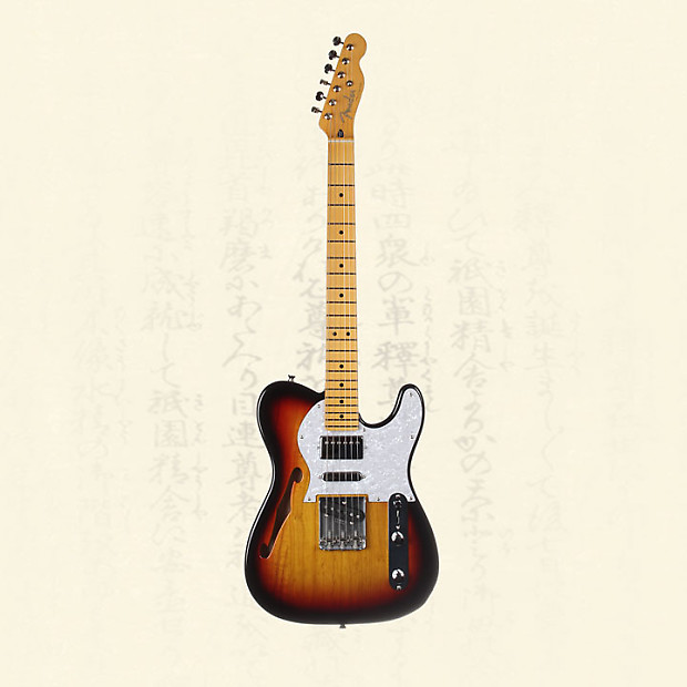 Fender Japan Limited Telecaster Thinline Ssh Electric Guitar - Three Tone  Sunburst Tn-Spl 3Ts