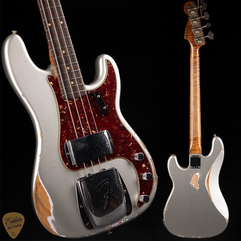 Fender Custom Shop 1964 Precision Bass Heavy Relic P/J - Inca Silver image 1