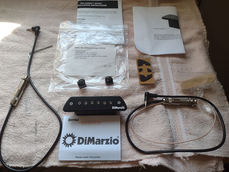 DiMarzio Black Angel DP230 and DP235 Acoustic PU Black