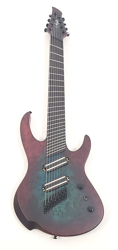 Agile Fan Fret 8 String Electric Guitar INTREPID PRO 82528 EB CP BLUE  PURPLE BURL