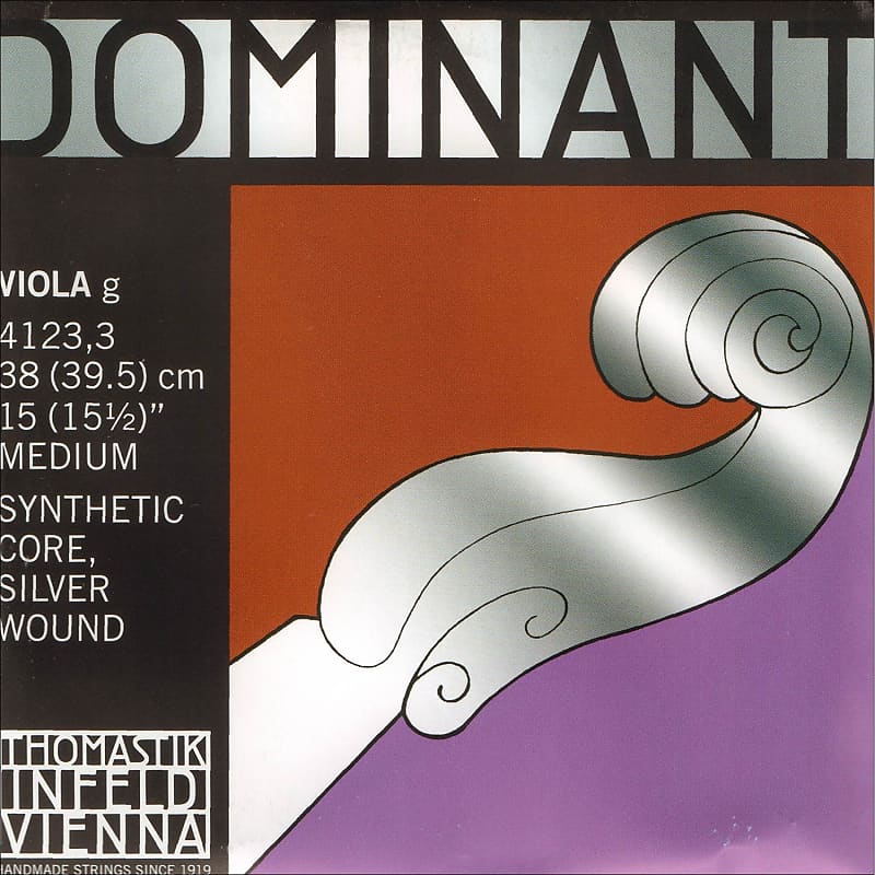 Thomastik Dominant 16"-17" Viola G String - Medium Gauge - Silver Wound Perlon Core - Thomastik Infeld image 1