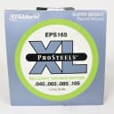 D'Addario EPS165 Pro Steels Bass Strings (.045 to .105 Reg Light Top/Med Bottom, Round Wound)