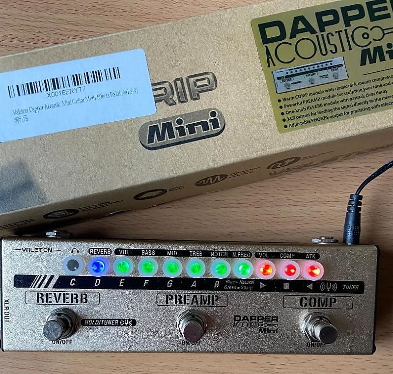 Dapper Acoustic Mini preamp, compressor, reverb, mute Reverb