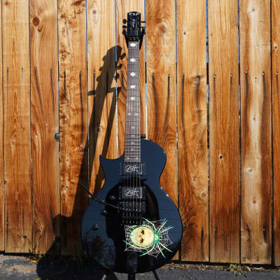 ESP Custom Shop KH-3 w/ Spider  Black w/Graphic Left Handed 6-String Guitar w/ Case image 4