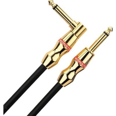 Monster Rock Instrument Patch Cables - Angled -6 pack (Gold