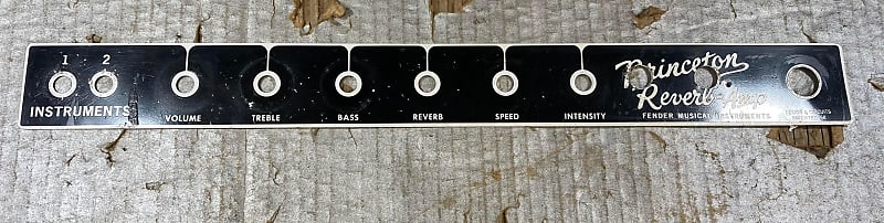 Fender Princeton Reverb Blackface Faceplate - Modified | Reverb