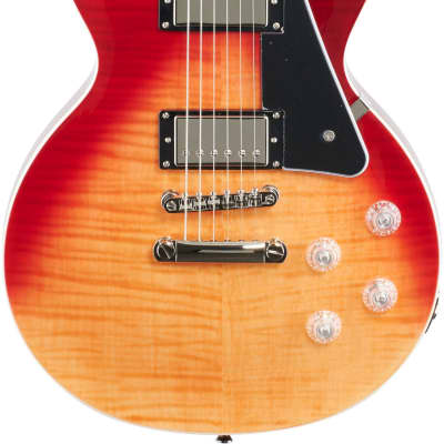 Epiphone Les Paul Modern Figured Electric Guitar, Magma Orange Fade image 3