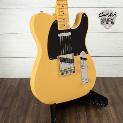 Fender Vintage Custom 1950 Double Esquire Electric Guitar Nocaster Blonde #R136387 for sale