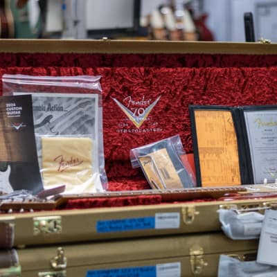 Fender Custom Shop Limited Edition 1954 Roasted Stratocaster Journeyman Relic Roasted Maple Fretboard Cimarron Red image 11