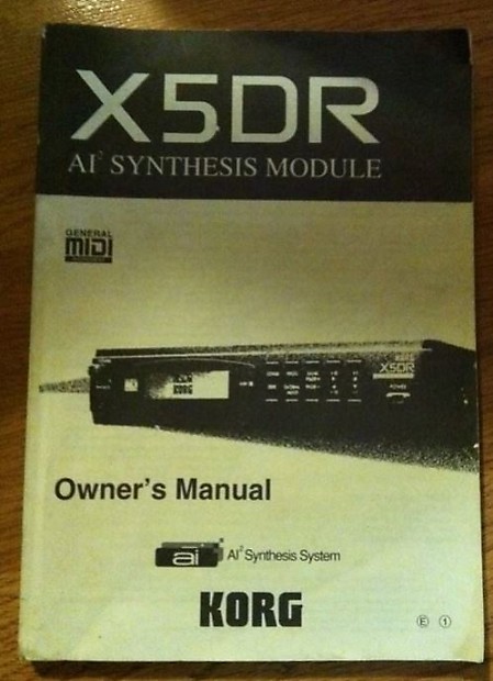 KORG X5DR A1 SYNTHESIS MODULE OWNER'S MANUAL Original image 1