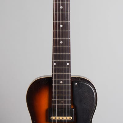 National  Model 1122 Cosmopolitan Solid Body Electric Guitar (1953), ser. #X-24048, original brown hard shell case. image 8
