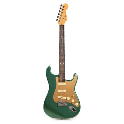 Fender American Ultra Stratocaster Mystic Pine & Anodized Gold Pickguard (CME Exclusive) image 4