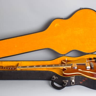 Fender  Coronado II Thinline Hollow Body Electric Guitar (1966), ser. #503080, original black tolex hard shell case. image 10