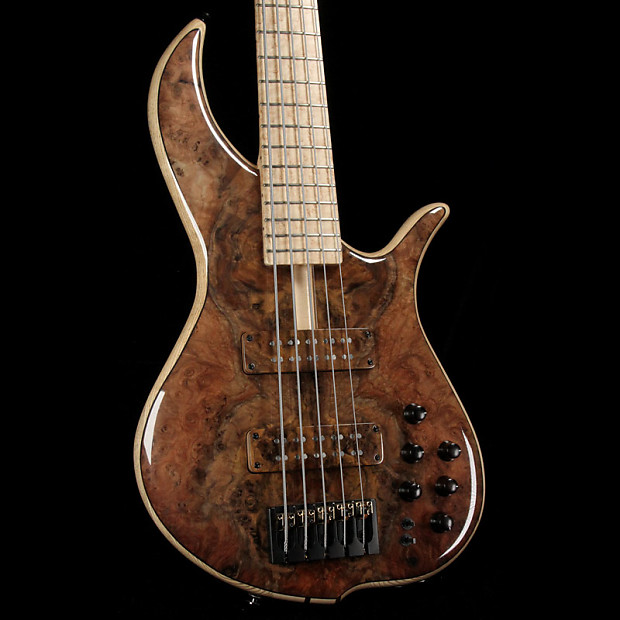 F Bass BN5 5-String Bass Burled Walnut Top 2018 NAMM Display