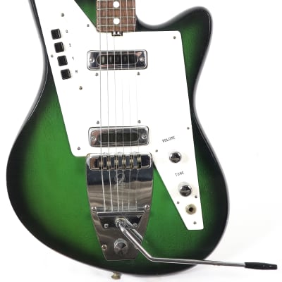 Vintage Galanti Grand Prix Green Burst Electric Guitar Made in Italy for sale