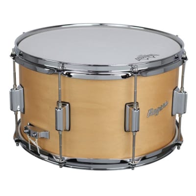 Rogers Powertone Wood Shell Snare Drum 14x8 Satin Natural image 1