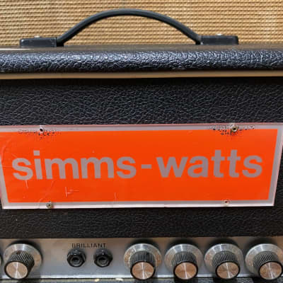 Vintage 1960s Simms Watts AP 100 100w EL34 Allen Guitar Valve Amplifier Head image 2