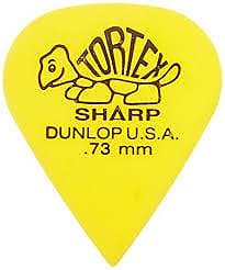 Tortex sharp guitar pick, .73mm, yellow, 12pk. image 1