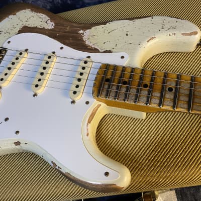 NEW ! Fender 2023 Fender Custom Shop LTD 56 Stratocaster Super Heavy Relic - Aged India Ivory - Authorized Dealer - 7.5lbs - G02583 image 4
