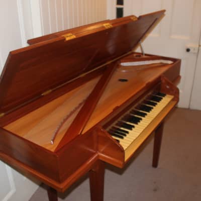 Italian Virginal Harpsichord crafted by Thomas John Dick 2008, 54 strings (B1 to E6), Sitka Spruce image 6