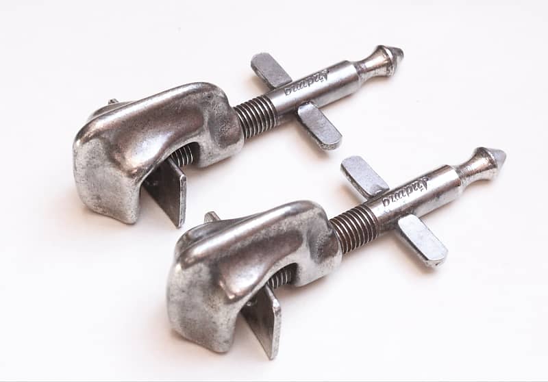 Ludwig Bass Drum Spurs (legs), Logo-Stamped, Die Cast Clamps, Traps Era  / 1920s-30s image 1