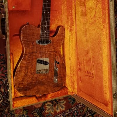 Custom Luthier Built Telecaster 2012 - Spalted Maple over Mahogany.Nitro Lacquer image 2