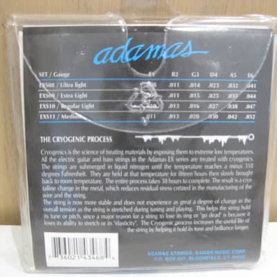 Adamas EXS08 Cryogenic Stainless Steel Ultra Light 8-41 Electric Guitar Strings image 2