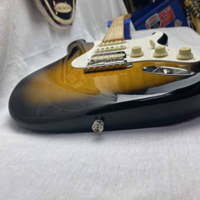 Fender JV Modified '50s Stratocaster HSS Guitar - MIJ Made In Japan 2022 - 2-Color Sunburst / Maple neck image 9