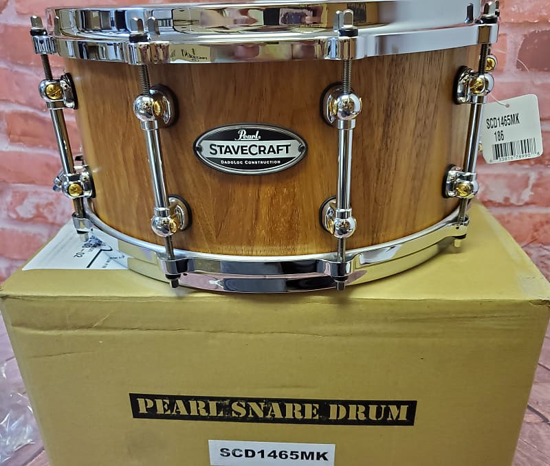Pearl StaveCraft 14"x6.5" Makha Hand-Rubbed Natural Maple Finish Stave Snare Drum Authorized Dealer image 1