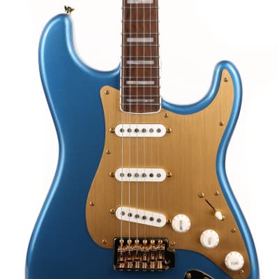Squier 40th Anniversary Stratocaster Gold Edition Lake Placid Blue image 5