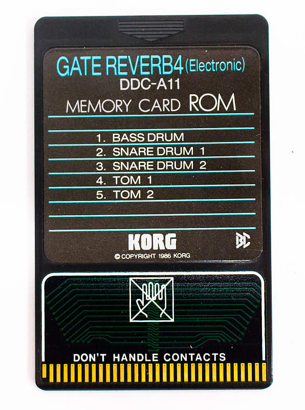 Korg Memory Cards ROM for DDD-1 Drum Machine Gated Reverb