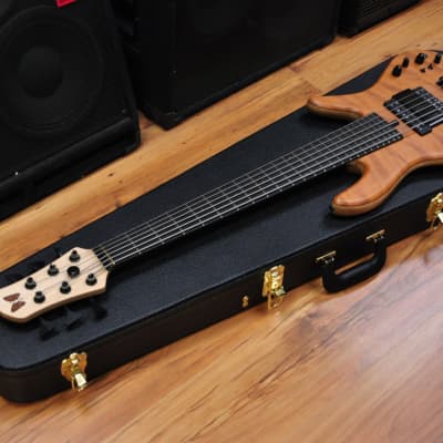 Fodera Emperor Std Limited Doctorbass Edition 6 string Ebony board 17.5mm Figured Redwood top image 20