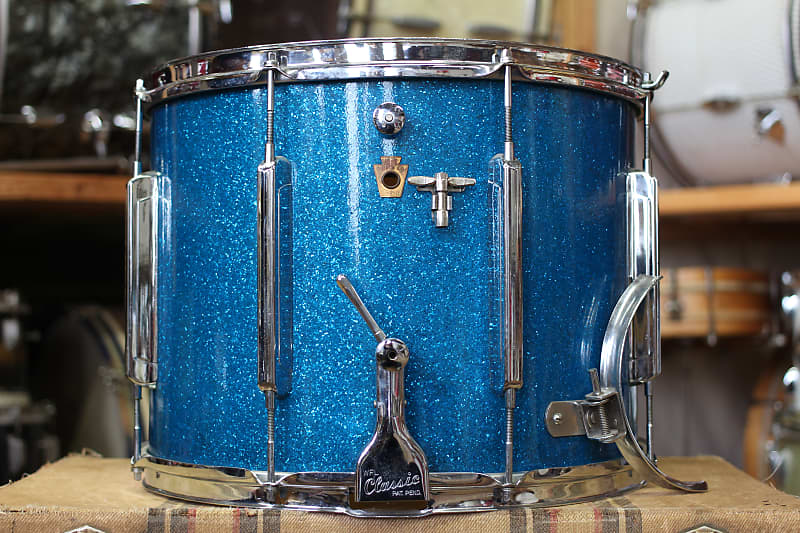 1940's WFL Classic Parade Snare Drum in Sparkle Blue Pearl 12"x16" image 1