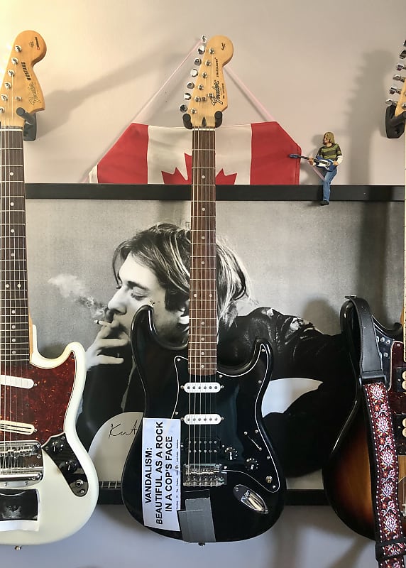 Fender Stratocaster - Kurt Cobain Vandalism Strat Replica | Reverb