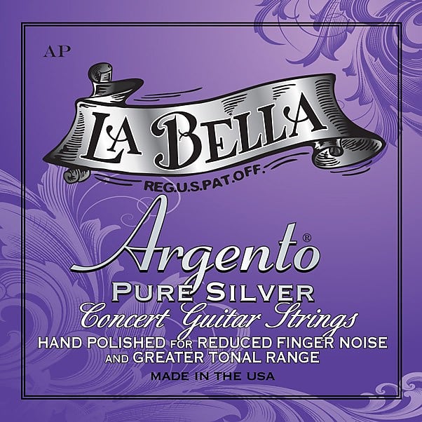 LA BELLA La Bella Argento Pure Silver Hand Polished AP | Muta di corde per chitarra classica AP image 1