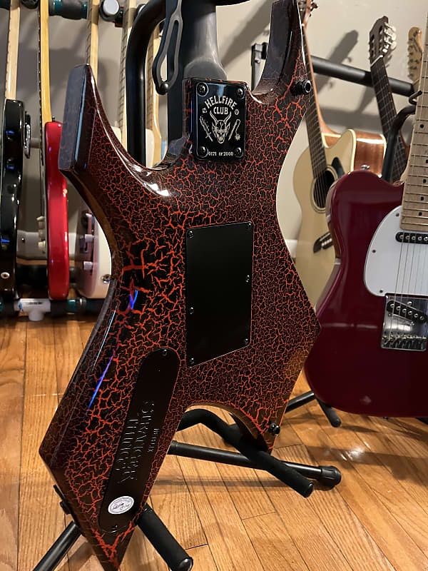 BC Rich USA Custom Shop Limited Edition Stranger Things Eddie's NJ  Warlock Electric Guitar Replica in Relic Crackle - Andertons Music Co.