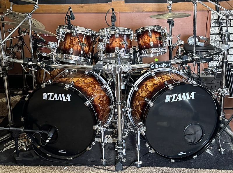 Tama Starclassic walnut/birch-Molten Brown Burst Double Bass | Reverb