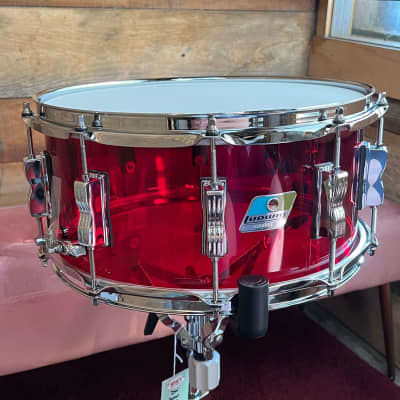 Ludwig Vistalite Snare Drum - 6.5-inch x 14-inch - Red image 3