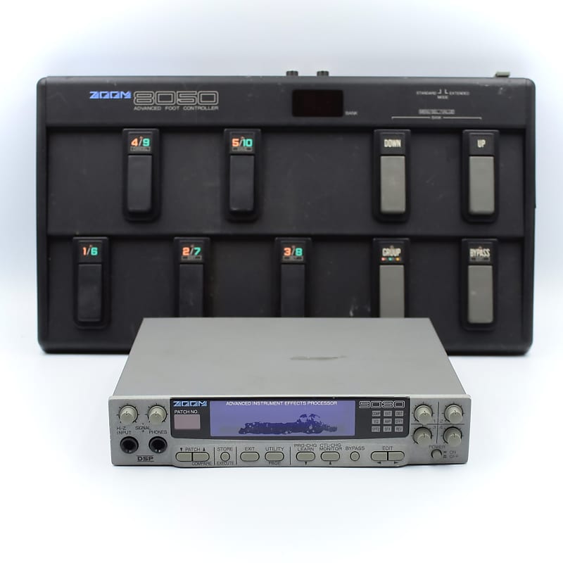 Zoom 9030 Advanced Instrument Effects Processor With 8050 Foot Controller  Original Box Adapter 016394