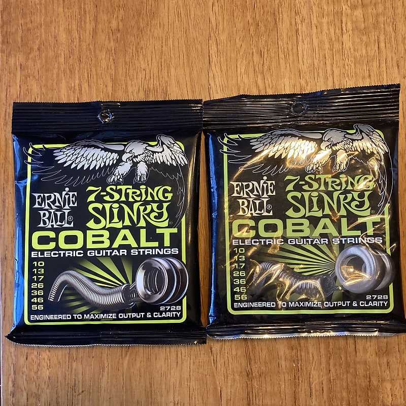 Ernie Ball Cobalt Strings 2pack 1056, 7 string Reverb